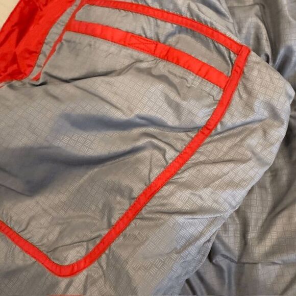 Lands' End Goose Down Men's Puffer Vest Red Gray Tech Pockets Size Medium - Picture 7 of 12